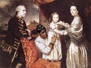 REYNOLDS, Sir Joshua George Clive and his Family with an Indian Maid Spain oil painting reproduction